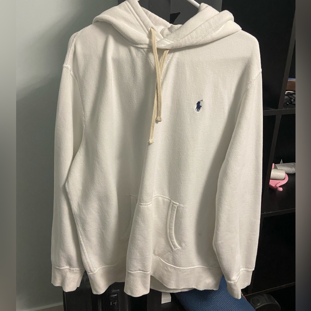 Ralph Lauren White logo hoodie